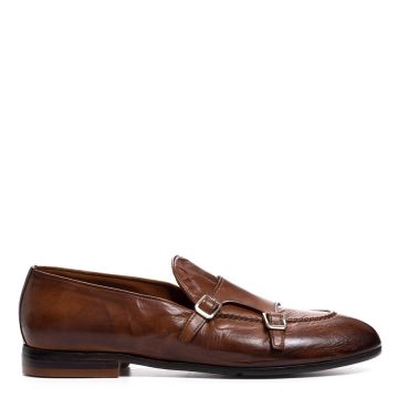 HANDCRAFTED LEATHER MONK STRAP SHOES 04A 