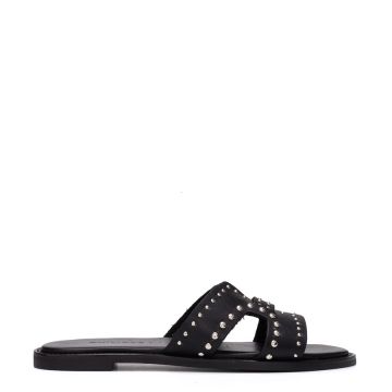 LEATHER FLAT SANDALS 71610346