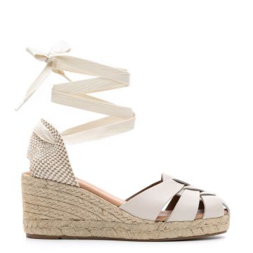 LEATHER WEDGED ESPADRILLES 1355