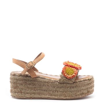 WOVEN RAFFIA AND ROPE WEDGES