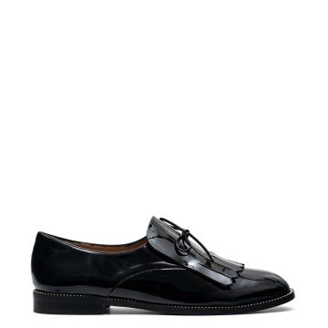 LEATHER PATENT FLAT SHOES