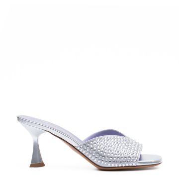 SATIN MULES WITH STRASS 0133215