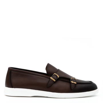 LEATHER MONK STRAP SHOES 7174396