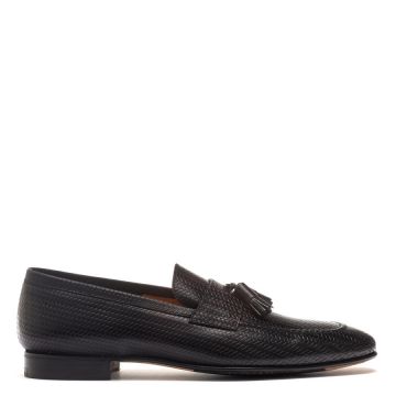 WOVEN LEATHER LOAFERS