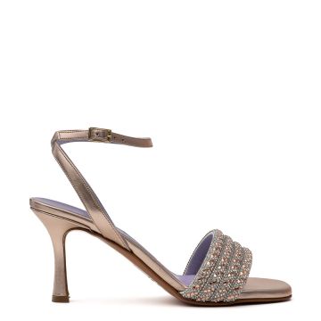 LEATHER SANDALS WITH STRASS 0135211