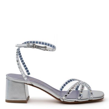 LEATHER SANDALS WITH CRYSTALS 0135252