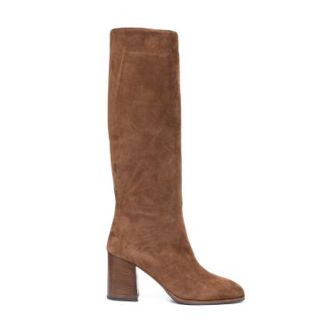 SUEDE  LEATHER HEELED BOOTS