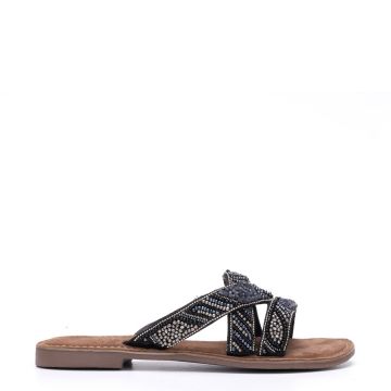 LEATHER FLAT SANDALS 75337