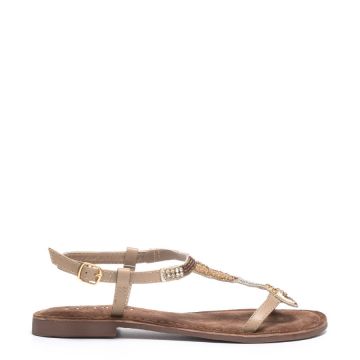 LEATHER FLAT SANDALS
