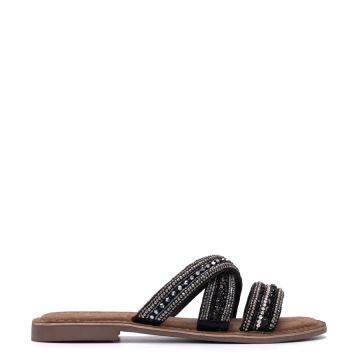 LEATHER FLAT SANDALS 75474