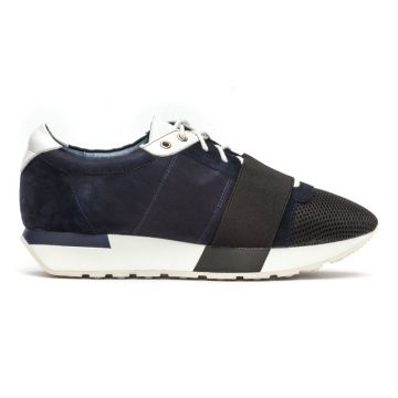 SUEDE AND FABRIC SNEAKERS