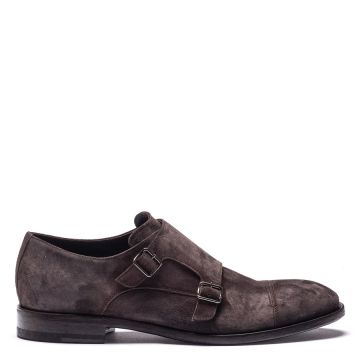 HANDCRAFTED SUEDE MONK STRAP SHOES