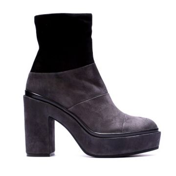 TWO-TONE SUEDE ANKLE BOOTS