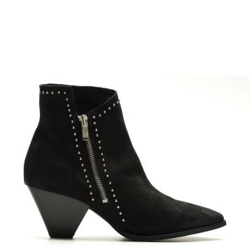 SUEDE COWBOY ANKLE BOOTS