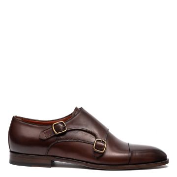 HANDCRAFTED LEATHER MONK STRAP SHOES