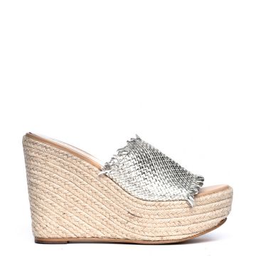 WEAVED LEATHER WEDGES