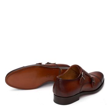 HANDCRAFTED LEATHER MONK STRAP SHOES 01621598
