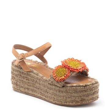WOVEN RAFFIA AND ROPE WEDGES