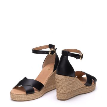 LEATHER WEDGED ESPADRILLES 4287