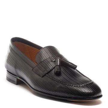 WOVEN LEATHER LOAFERS