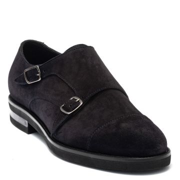 HANDCRAFTED SUEDE MONK STRAP SHOES
