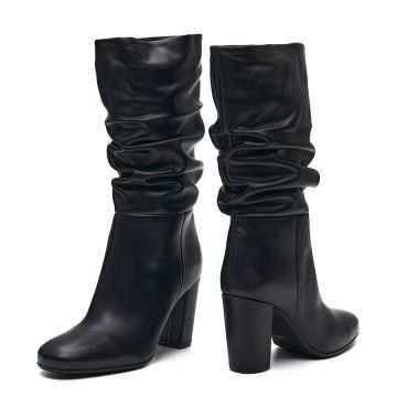 SLOUCHY LEATHER BOOTS 52081