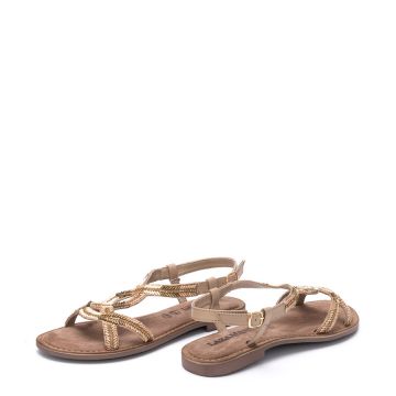 LEATHER FLAT SANDALS 75290
