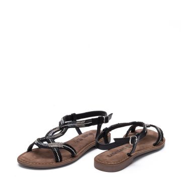LEATHER FLAT SANDALS 75290
