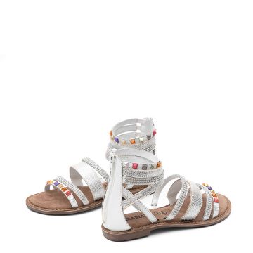 LEATHER FLAT SANDALS 75406
