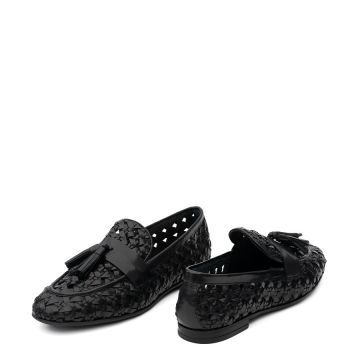 WEAVED LEATHER LOAFERS 95F6