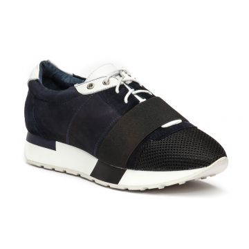 SUEDE AND FABRIC SNEAKERS