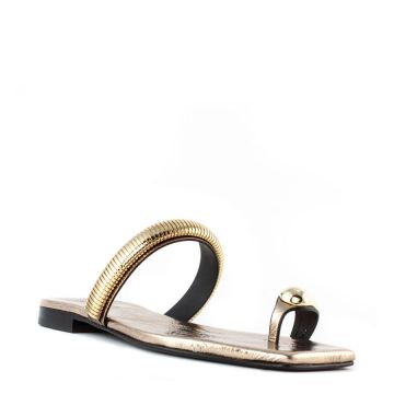 LEATHER FLAT SANDALS 07A