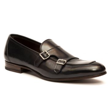 HANDMADE LEATHER MONK STRAP SHOES 