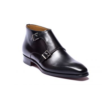 HANDMADE LEATHER DOUBLE MONK STRAP SHOES