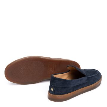 HANDCRAFTED SUEDE LOAFERS SYROS/BLU