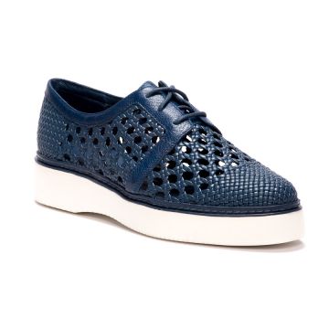 WEAVED LEATHER LACE UP SHOES