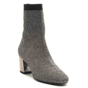 JACQUARD STRETCH ANKLE BOOTS
