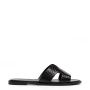 LEATHER FLAT SANDALS 71610141C