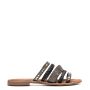 LEATHER FLAT SLIDES
