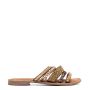 LEATHER FLAT SLIDES