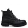 LEATHER LACE UP ANKLE BOOTS