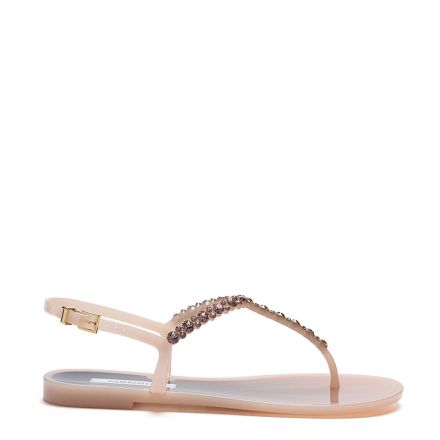 CRYSTAL EMBELLISHED THONG SANDALS 102SW