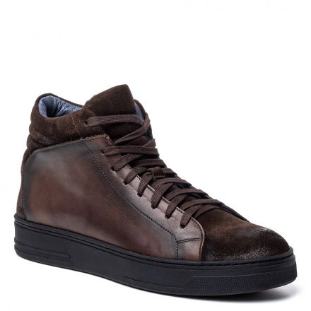 LEATHER & SUEDE ANKLE BOOTS