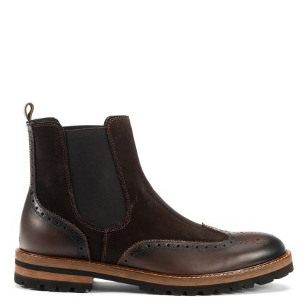 SUEDE & LEATHER CHELSEA BOOTS