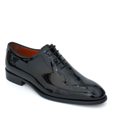 HANDCRAFTED PATENT LEATHER LACE UP SHOES 010308FVer