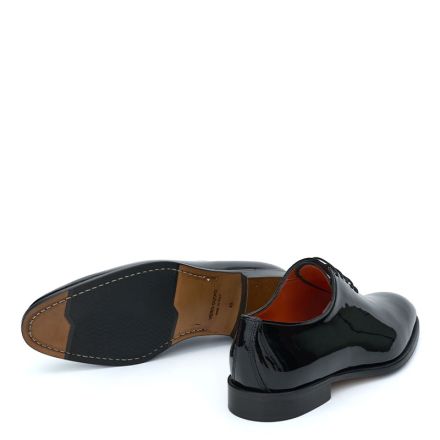 HANDCRAFTED PATENT LEATHER LACE UP SHOES 010308FVer