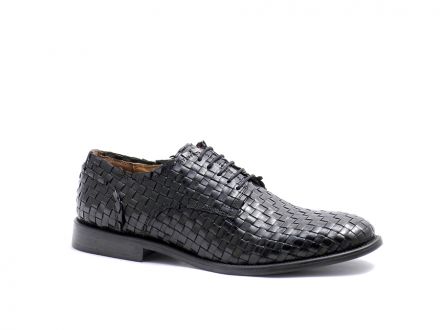 WEAVED LEATHER LACE UP SHOES 7116420