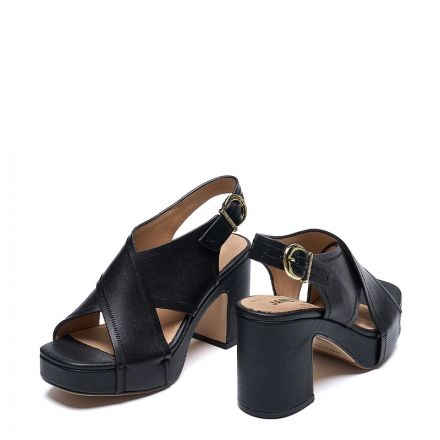 ΔΕΡΜΑΤΙΝΑ BLOCK-HEEL ΠΕΔΙΛΑ 651