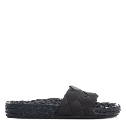 WEAVED SATIN SLIPPERS