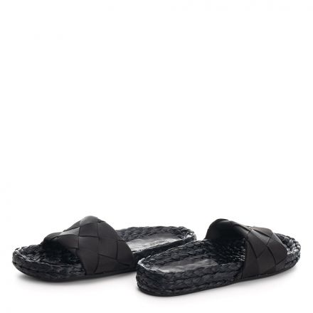 WEAVED SATIN SLIPPERS